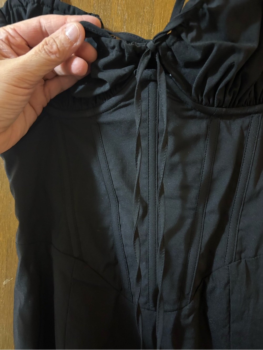 Babyboo Deanna Corset Midi Dress in Black - Picture 4 of 12
